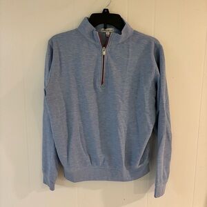 Peter Millar Light Blue Quarter Zip Sweater